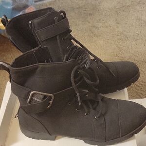 Stylish Black Combat Boots for Women